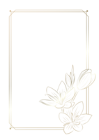 diseño de borde de marco de estilo vintage dorado png