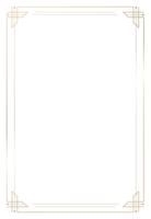 Golden vintage style frame border design png