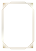 Golden vintage style frame border design png