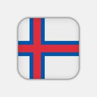 Faroe Islands flag, official colors. Vector illustration.