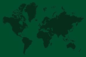 High resolution green map of the world. vector