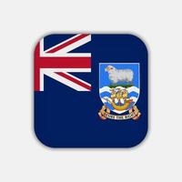 Falkland Islands flag, official colors. Vector illustration.