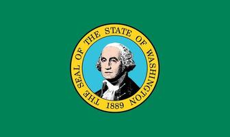 Washington state flag. Vector illustration.