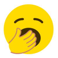 yawning face emoji PNG file
