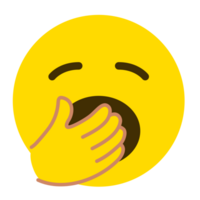 Gähnendes Gesicht Emoji Png-Datei png