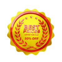 3D gold sales label up to 50 persen best prices png