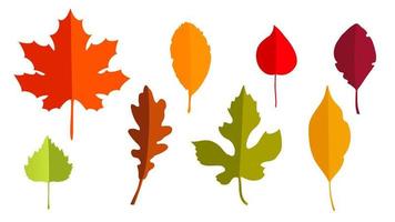 Hola otoño. conjunto de hojas de otoño en estilo de corte de papel. plantilla para el diseño de pancartas, carteles, publicidad, postales, ventas. ilustración vectorial vector