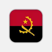 Angola flag, official colors. Vector illustration.