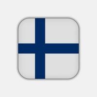 bandera de finlandia, colores oficiales. ilustración vectorial vector