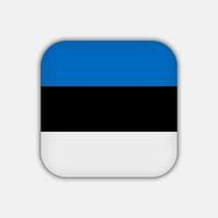 bandera de estonia, colores oficiales. ilustración vectorial vector