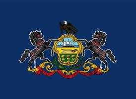 Pennsylvania state flag. Vector illustration.