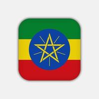 Ethiopia flag, official colors. Vector illustration.