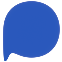 Speech Bubble with Blue and White Color 3D Illustration png