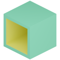 cubo 3d ilustración png