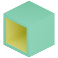 cubo 3d illustrazione png