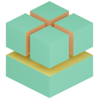 ilustração 3d do cubo png