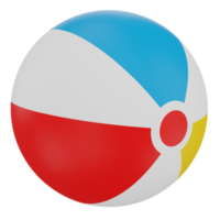 Beach Ball 3D Illustration png