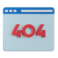 404 errore 3d illustrazione png