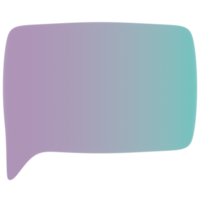 Speech Bubble with Gradient Color 3D Illustration png