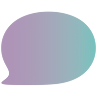 Speech Bubble with Gradient Color 3D Illustration png