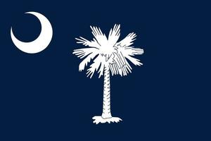South Carolina state flag. Vector illustration.