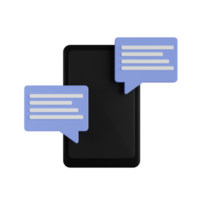 mobile chat 3d-illustration png