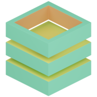 ilustração 3d do cubo png