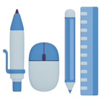 ilustração 3d de ferramenta de design png