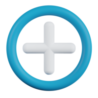 bouton ajouter icône 3d png