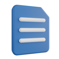 document 3d illustration png