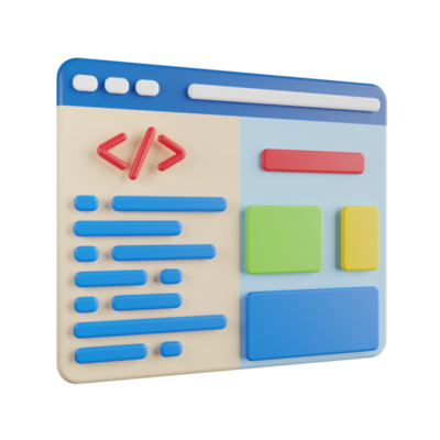 A 3D illustration of code snippets floating in the air, representing the abstract and creative nature of programming.