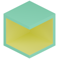 ilustração 3d do cubo png