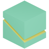 ilustração 3d do cubo png