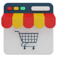 online winkel 3d illustratie png