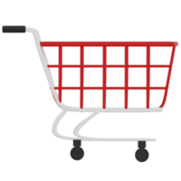 Shopping Cart 3D Illustration png