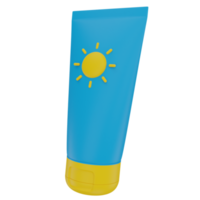 Sunscreen Lotion 3D Illustration png