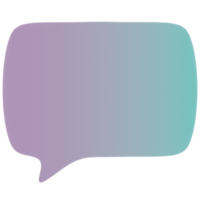 Speech Bubble with Gradient Color 3D Illustration png