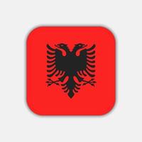 Albania flag, official colors. Vector illustration.