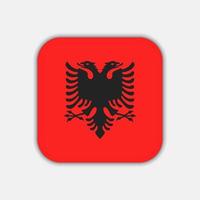 Albania flag, official colors. Vector illustration.