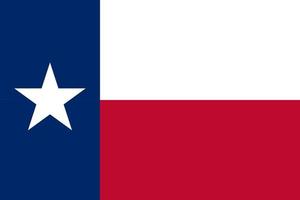 Texas state flag. Vector illustration.