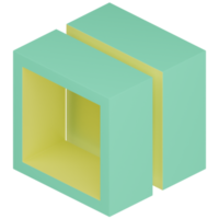 ilustração 3d do cubo png