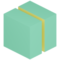 ilustração 3d do cubo png