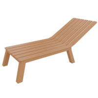 illustration 3d de chaise de plage png