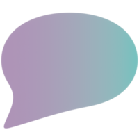 Speech Bubble with Gradient Color 3D Illustration png