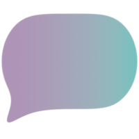 Speech Bubble with Gradient Color 3D Illustration png