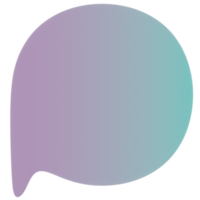 bulle de dialogue avec illustration 3d de couleur dégradée png