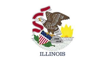 Illinois state flag. Vector illustration.