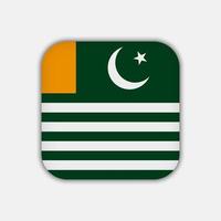 Azad Kashmir flag, official colors. Vector illustration.