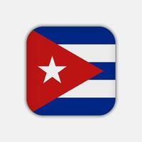 bandera de cuba, colores oficiales. ilustración vectorial vector