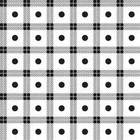 Cute Polkadot Circle Round Dot Geometry Element Black White Grey Stripe Striped Line Checkered Plaid Tartan Buffalo Scott Gingham Pattern Cartoon Vector Seamless Pattern Print Mat Background